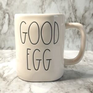 Rae Dunn‎ By Magenta Good Egg White Coffee/Tea Ceramic Mug 12 oz Made In China
